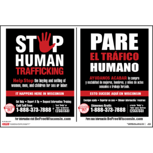 Wisconsin Human Trafficking Poster