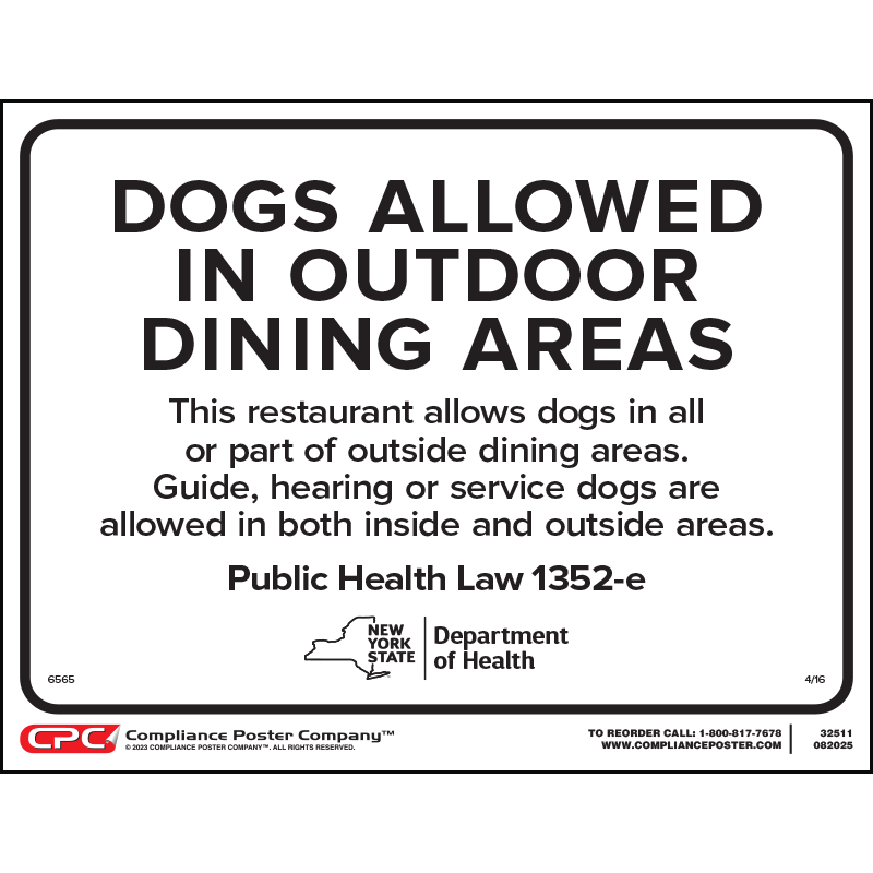 New York Dogs Allowed Poster