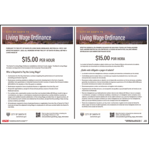 2025 Santa Fe, New Mexico Living Wage Poster