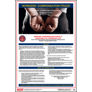 Tennessee Workers' Compensation Fraud Poster