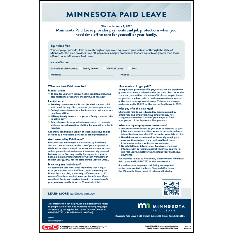 Minnesota Paid Leave Equivalent Plan Poster